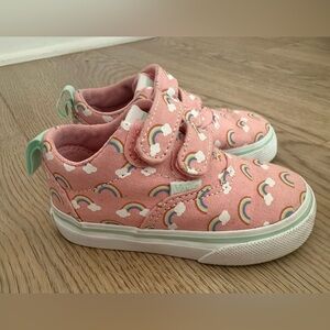 Vans Toddler Girl Pink Rainbow Canvas Sneakers